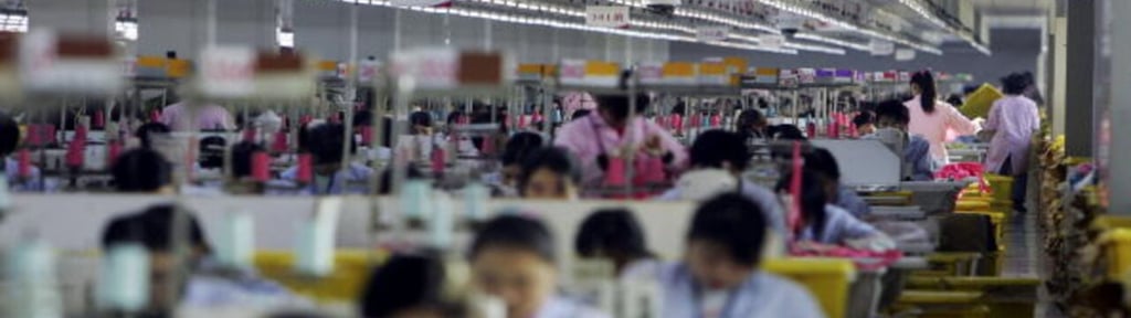 People working in a textile industry