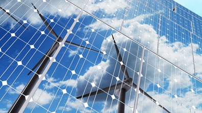 Solar panel and windfarm