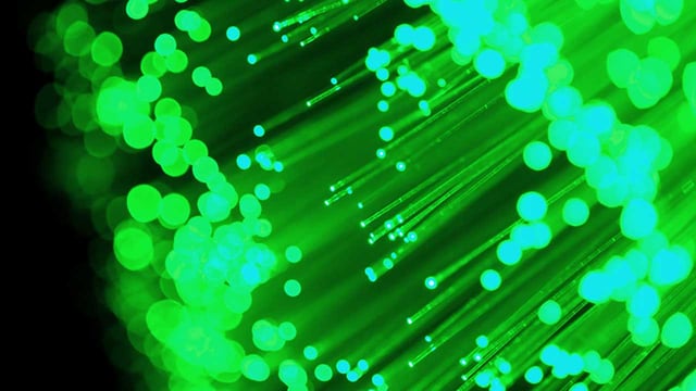 Abstract green image of fibre optics