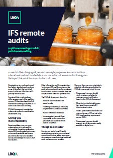 IFS Remote Audit Factsheet