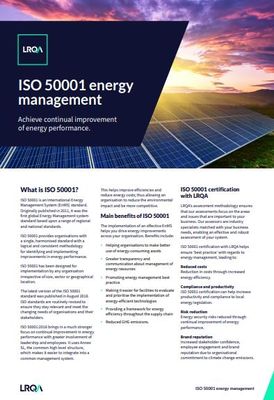 ISO 50001 Factsheet