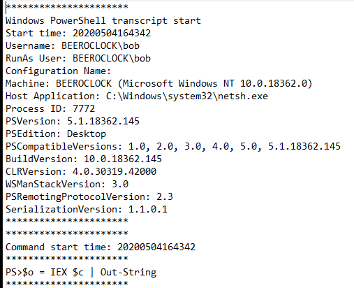 PowerShell transcripts provide valuable information. Alerting on Host Applications that are not PowerShell.exe is a good way to find PowerShell implants from any C2 framework.