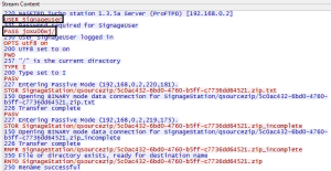 Figure 3 - Hard-coded credentials on the wire