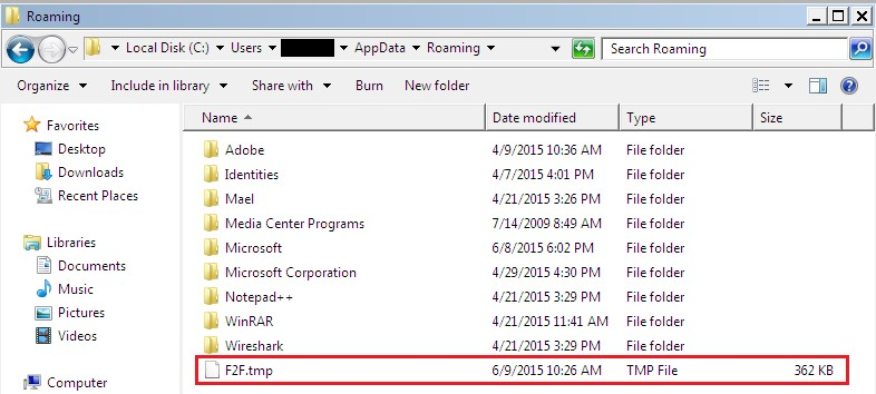 Figure 3. The malicious DLL file